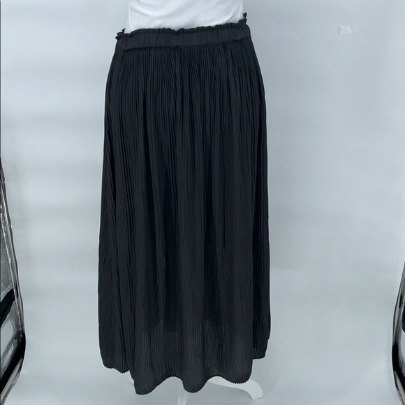 See U Soon Anthropologie Sz 6 Black Pleated Midi Skirt - Picture 5 of 7